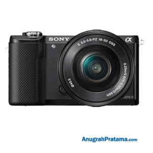 SONY Alpha [a5000] Mirrorless Digital Camera with 16-50mm Lens (Black) + 8GB Memori