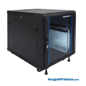 INDORACK IR8012G Standing Close Rack 12U Glass Door