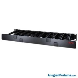 APC AR8612 Horizontal Cable Manager, 1U x 6" Deep, Single-Sided with Cover