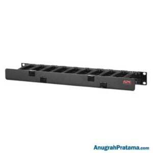 APC Horizontal Cable Manager, 1U x 4 inch Deep, Single-Sided with Cover (AR8602A)