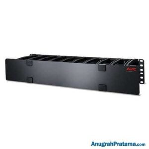 APC AR8603A Horizontal Cable Manager, 2U x 6" Deep with Cable Tie-off bottom plate, Single-Sided with Cover