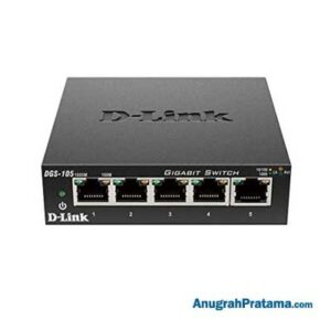 D-LINK DGS-105 5-Port Gigabit Desktop Switch In Metal Casing