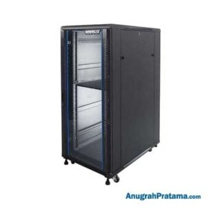 INDORACK IR9027G Standing Close Rack 27U Glass Door
