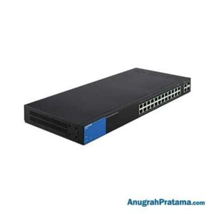 LINKSYS 24-Port Gigabit PoE+ Smart Managed Switch + 2x Gigabit SFP/RJ45 Combo Ports (LGS326P-AP)