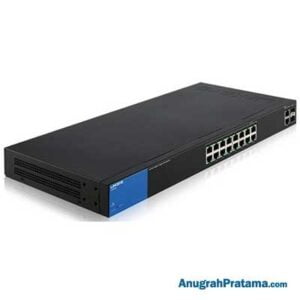 LINKSYS 16-Port Gigabit PoE+ Smart Managed Switch + 2x Gigabit SFP/RJ45 Combo Ports (LGS318P-AP)