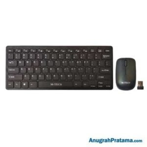 M-TECH STK-03 Keyboard & Mouse Wireless with Nano Receiver - Black