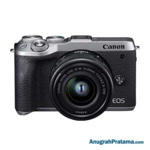 CANON EOS M6 Mark II (EF-M15-45mm f/3.5-6.3 IS STM) Mirrorless Camera - Silver