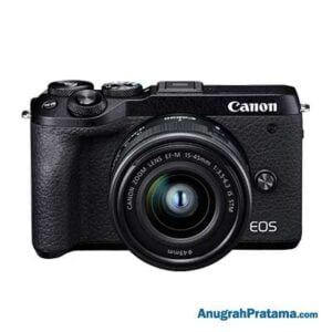 CANON EOS M6 Mark II (EF-M15-45mm f/3.5-6.3 IS STM) Mirrorless Camera - Black