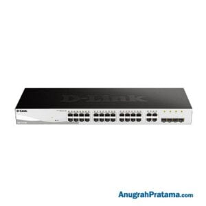 D-LINK 24-Port Gigabit Smart Managed Switch with 4 Gigabit RJ45/SFP Combo ports (DGS-1210-28)