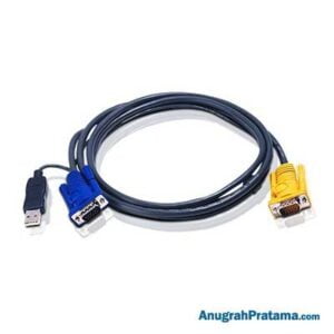 ATEN 1.8M USB KVM Cable with 3 in 1 SPHD and built-in PS/2 to USB converter (2L-5202UP)