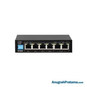 D-LINK DGS-F1006P-E 6-Port 10/100/1000 Switch with 4 PoE Ports and 2 Uplink Ports