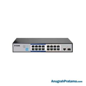 D-LINK DES-F1017P-E 16-Port Fast Ethernet PoE Switch with 1 Gigabit Combo Uplink Port