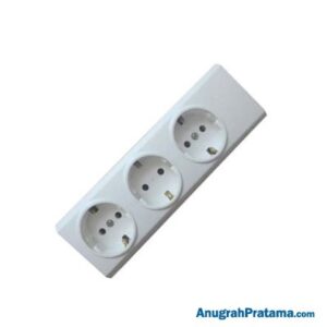 BROCO New Gee Multiple Portable Socket Outlets Art. 15330 - White (3 Sockets)