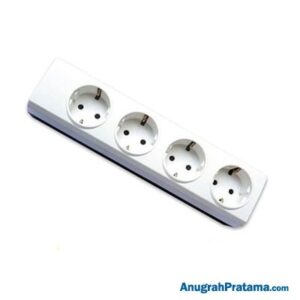 BROCO New Gee Multiple Portable Socket Outlets Art. 15340 - White (4 Sockets)