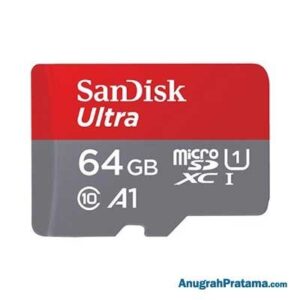 SANDISK Ultra 64GB Class 10 microSDXC UHS-1 Card 120MB/s Memory with Adaptor [SDSQUA4-064G-GN6FA]