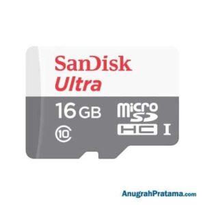 SANDISK Ultra 16GB Class 10 microSDHC UHS-I Card 80MB/s Memory [SDSQUNS-016G-GN3MN]