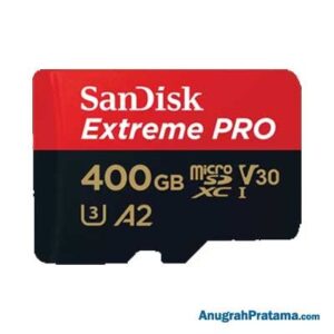SANDISK Extreme PRO 400GB microSDXC UHS-I Card 100MB/s Memory with Adapter [SDSQXCZ-400G-GN6MA]