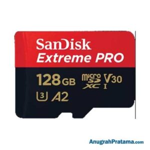 SANDISK Extreme PRO 128GB microSDXC UHS-I Card 100MB/s Memory with Adapter [SDSQXCY-128G-GN6MA]