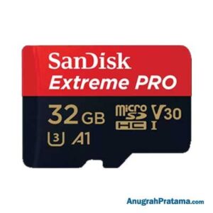 SANDISK Extreme PRO 32GB microSDHC UHS-I Card 100MB/s Memory with Adapter [SDSQXCG-032G-GN6MA]