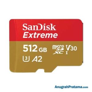 SANDISK Extreme 512GB Class 10 microSDXC UHS-I Card 160MB/s Memory [SDSQXA1-512G-GN6MN]