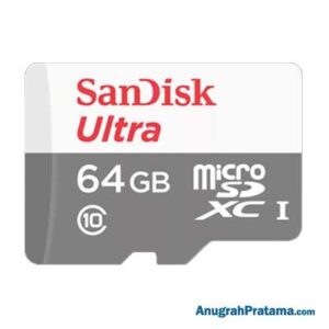 SANDISK Ultra 64GB Class 10 microSDXC UHS-I Card 100MB/s Memory [SDSQUNR-064G-GN3MN]