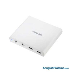PROLINK PDC49001 4-Port USB Charger 90W with Power Delivery - White