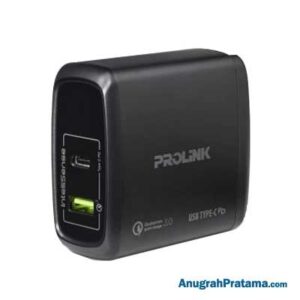 PROLINK PTC26001 2-Port USB Wall Charger 60W with Power Delivery - Black