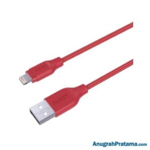 AUKEY Kabel Charger Lightning Braided MFI Apple CB-AL2 - Red
