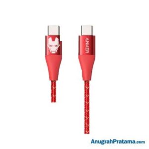 ANKER A9549 Kabel Charger x Marvel PowerLine+II USB-C to USB-C Cable 6ft - Red