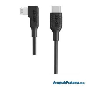 ANKER Y2360 Kabel Charger USB-C to 90 Degree Lightning Cable 3ft - Black