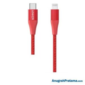 ANKER A8652 Kabel Charger PowerLine +II USB-C Cable with Lightning Connector 3Ft - Red