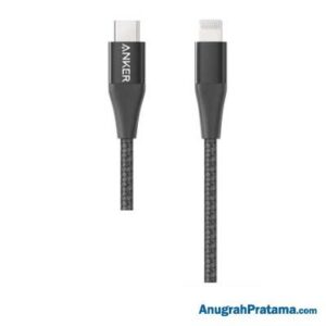 ANKER A8652 Kabel Charger PowerLine +II USB-C Cable with Lightning Connector 3Ft - Black
