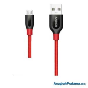 ANKER A8143 Kabel Charger PowerLine+ Micro USB 6ft/1.8m - Red