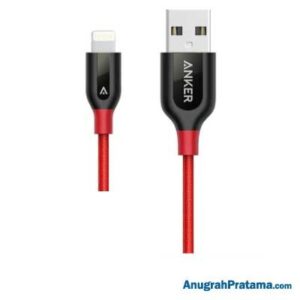 ANKER A8121 Kabel Charger PowerLine+ Lightning Mfi Certified 3ft/0.9m - Red