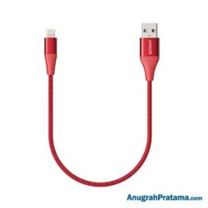 ANKER A8451 Kabel Charger Powerline+ II with Lightning 1ft - Red