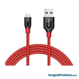 ANKER A8122 Kabel Charger PowerLine+ 6ft/1.8m Lightning  - Red