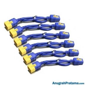 APC Power Cord Kit (6 ea), Locking, C19 to C20, 1.8m, Blue (AP8716SX593)
