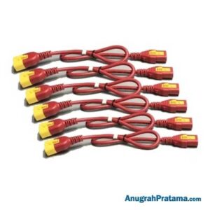 APC Power Cord Kit (6 ea), Locking, C13 to C14, 1.2m, Red (AP8704S-WWX340)
