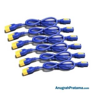 APC Power Cord Kit (6 ea), Locking, C13 to C14, 1.8m, Blue (AP8706S-WWX591)