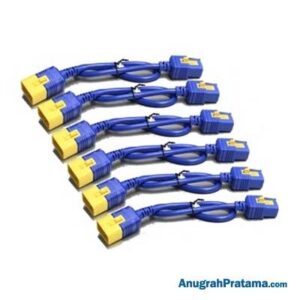 APC Power Cord Kit (6 ea), Locking, C19 to C20, 0.6m (2ft), Blue (AP8712SX590)