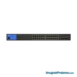 LINKSYS LGS328MPC 24-Port Managed Gigabit PoE+ Switch with 4 10G SFP+ Uplinks 410W TAA Compliant