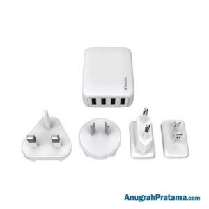 VERBATIM 4 Ports 4.8A Travel Charger - White [65124]