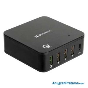 VERBATIM 5 Port Multi Charger with QC 3.0 & Type-C [65396]