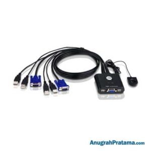 ATEN 2-Port USB VGA Cable KVM Switch with Remote Port Selector (CS22U)