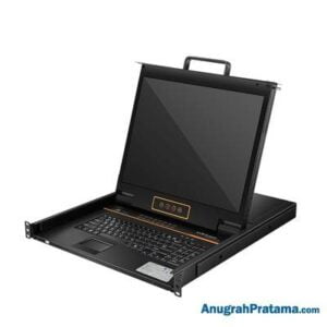 KINAN Single Rail 17 Inch 16 Port CAT5 LCD KVM Switch [LC1716]