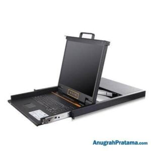 KINAN Single Rail 19 Inch 8 Port CAT5 LCD KVM over IP Switch 1-Local / 1-Remote Access [HT1908]