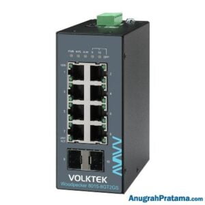 VOLKTEK Woodpecker 8015-8GT2GS-I Lite Managed 8 x 10/100/1000 RJ45 & 2 x FE/GbE SFP Industrial Switch