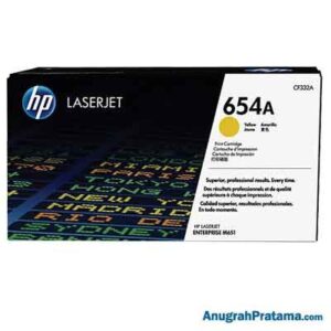 HP 654A Yellow Original LaserJet Toner Cartridge (CF332A)