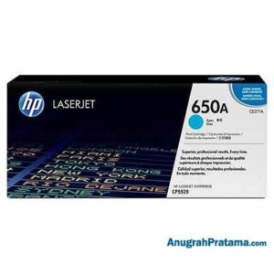 HP 650A Cyan Original LaserJet Toner Cartridge (CE271A)
