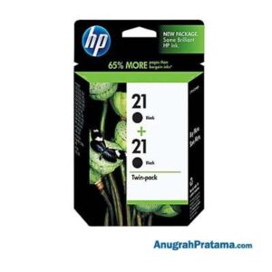 HP 21 2-pack Black Inkjet Print Cartridges (CC627AA)